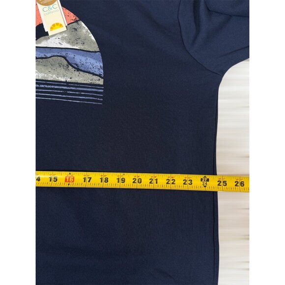 C&C California Women's 1X Navy Sweatshirt with Graphic Print - Picture 9 of 12